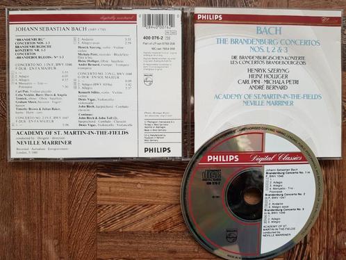 bach - the brandenburg concertos nr.1,2,3 (marriner) CD, Cd's en Dvd's, Cd's | Klassiek, Zo goed als nieuw, Orkest of Ballet, Barok