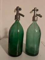Vintage Sodaflessen Groen Glas - Set van 2, Ophalen