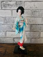 Oud japanse stoffen beeldje kimono geisha, Antiek en Kunst, Ophalen