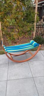 Hangmat schommel voor kinderen blauw/groen gestreept, Tuin en Terras, Ophalen, Nieuw, Eenpersoons, Binnen