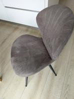 4 Bruine Stoffen Eetstoelen - Zo Goed Als Nieuw, Bruin, Ophalen of Verzenden, Zo goed als nieuw, Metaal