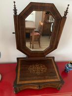 Antiek spiegelkastje met lade, Antiek en Kunst, Ophalen of Verzenden, Overige vormen, Minder dan 50 cm, Minder dan 100 cm