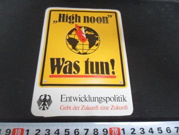 sticker klok energie high noon was tun! entwicklungspolitik beschikbaar voor biedingen