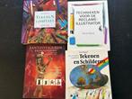 4 leuke tekenboeken, Ophalen of Verzenden, Gebruikt, Overige typen