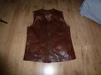 leren vest bruin, Bruin, Maat 48/50 (M), Ophalen of Verzenden, Gedragen