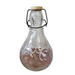 Glazen limonade beugelfles met reliëf afbeelding Italië, Verzamelen, Ophalen of Verzenden, Zo goed als nieuw, Overige typen