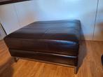 Ikea echt lederen hocker poef salontafel donkerbruin 90x100, Ophalen, Gebruikt, 75 tot 100 cm, Landelijk