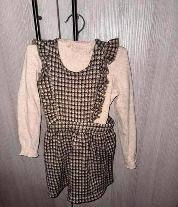 Prenatal jurkje met longsleeve shirtje maatje 98, Kinderen en Baby's, Kinderkleding | Maat 98, Zo goed als nieuw, Meisje, Shirt of Longsleeve