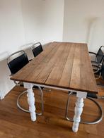 Vintage houten eettafel Van Dijk & Ko, Huis en Inrichting, Ophalen, 50 tot 100 cm, Zo goed als nieuw, 150 tot 200 cm
