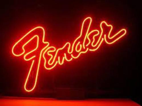 Leuke Fender neon en veel andere mancave decoratie neons, Verzamelen, Merken en Reclamevoorwerpen, Nieuw, Lichtbak of (neon) lamp