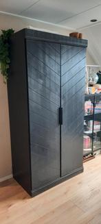 Zwarte Woood connect kast h195 b100 d55, Ophalen, Zo goed als nieuw, 25 tot 50 cm