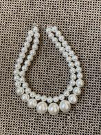 Dubbele Parelketting met Grote Kralen, Ophalen of Verzenden, Nieuw, Wit, Kunststof