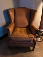 Prachtige schapenleren oorfauteuil. Merk Bendic., Huis en Inrichting, Fauteuils, Ophalen, Gebruikt, ., Chesterfield