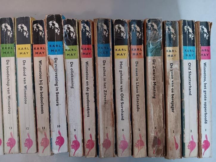 Karl May Pockets, Boeken, Avontuur en Actie, Gelezen, Ophalen of Verzenden