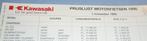 Kawasaki - Prijslijst Motorfietsen 1996, Motoren, Ophalen of Verzenden, Kawasaki