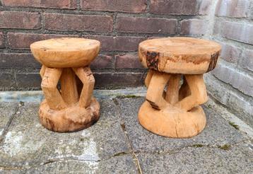 Afrikaanse Dogon stools deco zit krukken uit 1 stuk hout beschikbaar voor biedingen