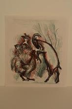 KEES ANDREA HAAN EN GEIT Litho 1947 Gesigneerd potlood SP3, Verzenden