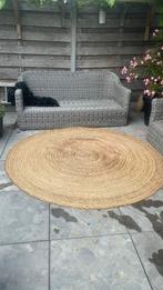 Rond jute vloerkleed, Huis en Inrichting, Stoffering | Tapijten en Kleden, Gebruikt, 100 tot 150 cm, Beige, Rond
