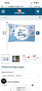 Vlag: it’s a boy 150 x 225 cm, Ophalen, Zo goed als nieuw, Geboortebord