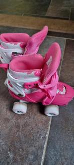 Roze verstelbare rolschaatsen maat 31-34, Ophalen of Verzenden, Verstelbaar, Gebruikt, Kinderen