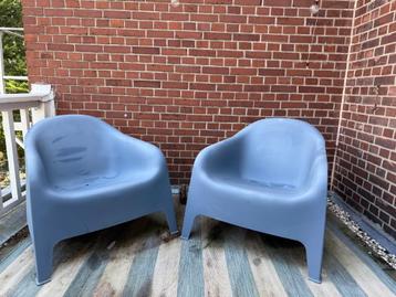 Blauwe kuipstoelen balkon  beschikbaar voor biedingen