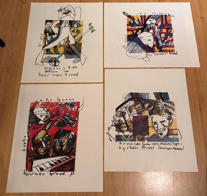 Herman Brood - Popserie, Antiek en Kunst, Kunst | Litho's en Zeefdrukken, Ophalen of Verzenden