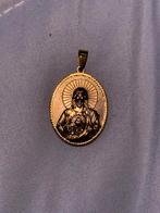Goudkleurige Jezus Medaillon – Heilig Hart van Jezus, Sieraden, Tassen en Uiterlijk, Kettinghangers, Ophalen of Verzenden, Zo goed als nieuw