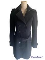 Burberry London zwart wool & cashmere Trench coat vintage, Kleding | Dames, Ophalen of Verzenden, Zo goed als nieuw, Maat 36 (S)