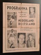 Oud voetbal programma Nederland Duitsland 1957 Faas Wilkes, Ophalen of Verzenden, Gebruikt, Boek of Tijdschrift