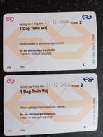 2 NS dagkaarten, trein kaarten, NS dag kaart, Tickets en Kaartjes, Eén persoon, Trein, Algemeen kaartje