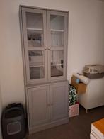 Landelijke grijze buffetkast, Ophalen, Met deur(en), 50 tot 100 cm, 25 tot 50 cm