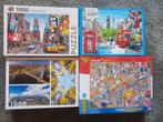 4 puzzels Rotterdam, Alkmaar Kaasmarkt Londen New York, Ophalen of Verzenden, 500 t/m 1500 stukjes, Zo goed als nieuw, Legpuzzel