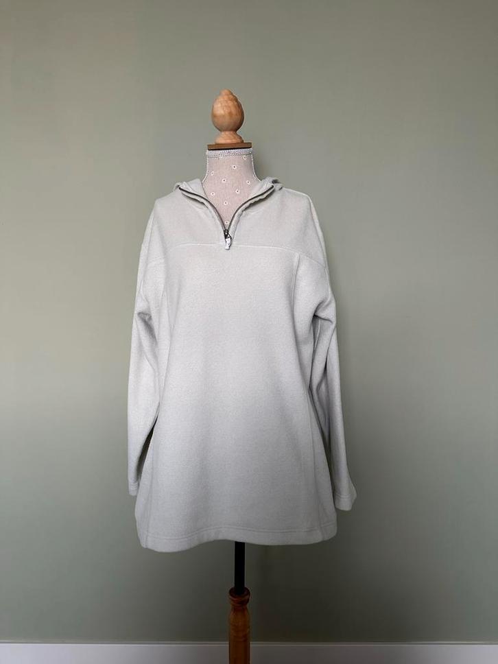 Oversized Fleece Hoodie - Beige/Off White - Maat L, Kleding | Dames, Truien en Vesten, Zo goed als nieuw, Maat 42/44 (L), Beige