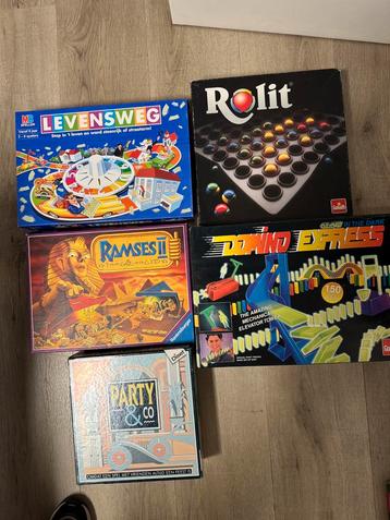 Spellen Rolit, Ramses II, Domino Express, Levensweg e.a. beschikbaar voor biedingen