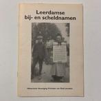 Leerdamse bij- en scheldnamen, Historische Ver. Leerdam, Ophalen of Verzenden, 20e eeuw of later, Gelezen