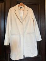 Ivoorkleurige wollen mantel/jas van La Dress Medium, Ophalen of Verzenden, Zo goed als nieuw, Maat 38/40 (M)