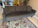4-zits bank antraciet 230 cm (microsuède), Ophalen, Gebruikt, Driepersoons, 75 tot 100 cm