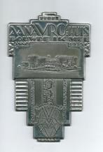 Verzilverde AVRO plaquette "Aan AVRO's huis bouwde ik mee", Verzamelen, Ophalen of Verzenden, Gebruikt