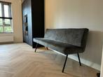 Groen velvet bankje  |  185cm, Huis en Inrichting, Banken | Sofa's en Chaises Longues, Ophalen, Minder dan 75 cm, 150 tot 200 cm