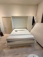 Muur bed opklap bed, Wit, Tweepersoons, Ophalen of Verzenden, Zo goed als nieuw