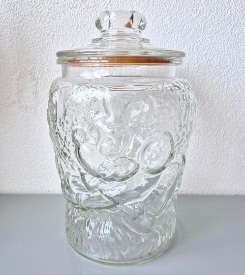 Vintage Disney glazen dekselpot, Antiek en Kunst, Antiek | Glas en Kristal, Ophalen of Verzenden