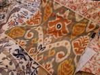 Kussenhoes- Ikat. "Beige ecru en oranje"., Verzenden, Nieuw, Beige, Vierkant