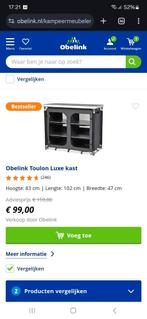 Obelink Toulon Luxe kast, izgst, in handige draagzak, 6 vak, Ophalen, Gebruikt, Campingkast