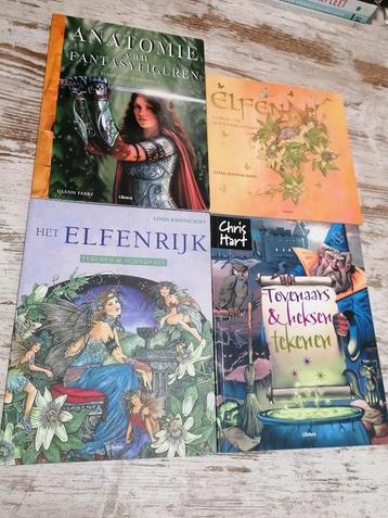 4BOEK ELFEN Tovenaars heksen tekenen Anatomie fantasyfiguren beschikbaar voor biedingen