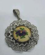 Antiek Zilveren Filigraan Hanger Bloem, Sieraden, Tassen en Uiterlijk, Antieke sieraden, Ophalen of Verzenden, Zilver