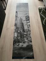 Banier Stof NY Print Zwart Wit 60 x 250 cm, Huis en Inrichting, Ophalen of Verzenden, Nieuw