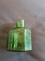 Antiek Groen Glas inkt potje fles ca 1890 6cm izgs, Antiek en Kunst, Antiek | Glas en Kristal, Ophalen of Verzenden