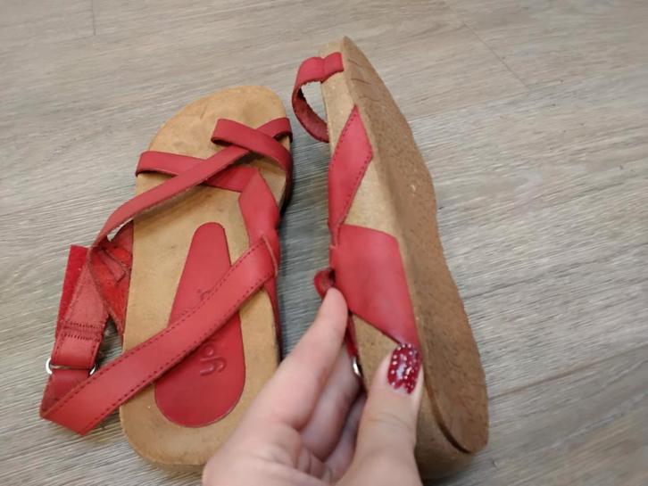 Zomerse rode slippers - Maat 38, Kleding | Dames, Schoenen, Gedragen, Slippers, Rood, Ophalen of Verzenden