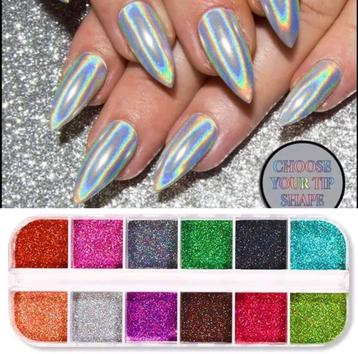 Chrome Poeder Nail Fluorescentie. Nagels/Nail art. beschikbaar voor biedingen
