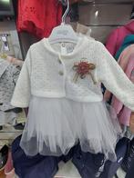 Nieuw 2-delige feestjurk wit/beige maat 80, Kinderen en Baby's, Babykleding | Maat 80, Ophalen of Verzenden, Nieuw, Meisje, Jurkje of Rokje